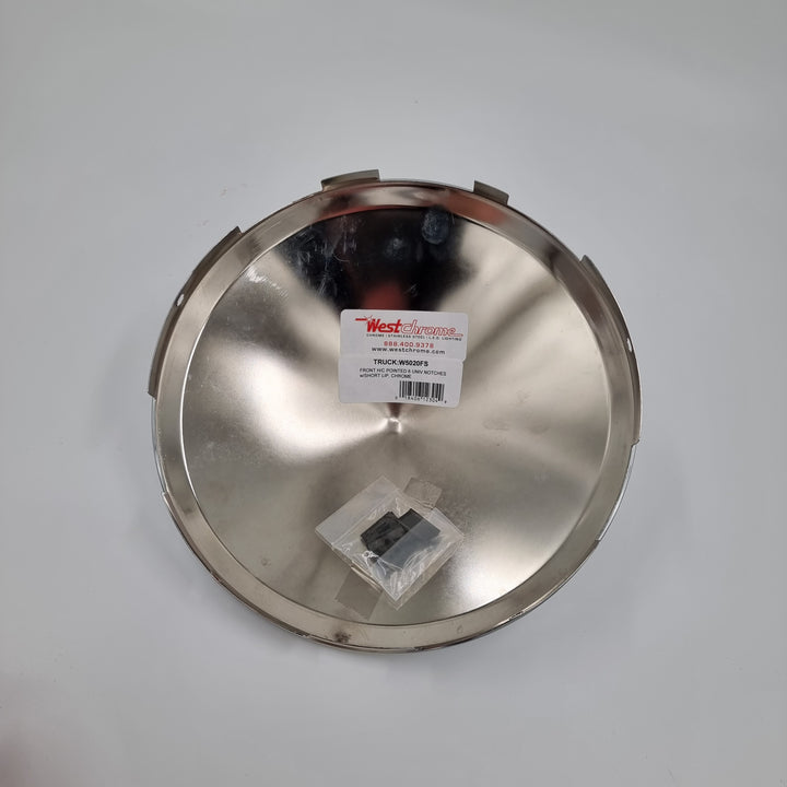 FRONT H/C POINTED 6 UNIV NOTCHES w/SHORT LIP, CHROME