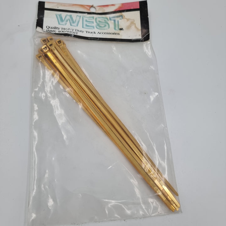 Gold Cable Ties 8", (10pack)