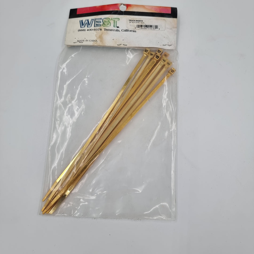 Gold Cable Ties 8", (10pack)