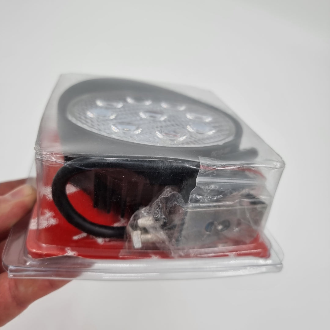 Round Work light Flood Beam, LED (9) 27W 1890 Lumens 12v