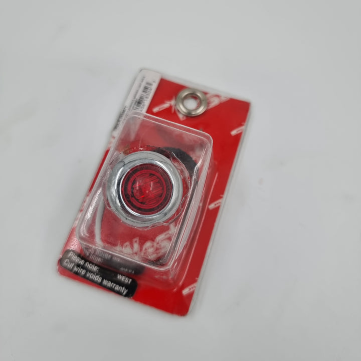 LED (3) RED MINI CLEARANCE MARKER LIGHT W/S.S. BEZEL AND RUBBER GROMMET