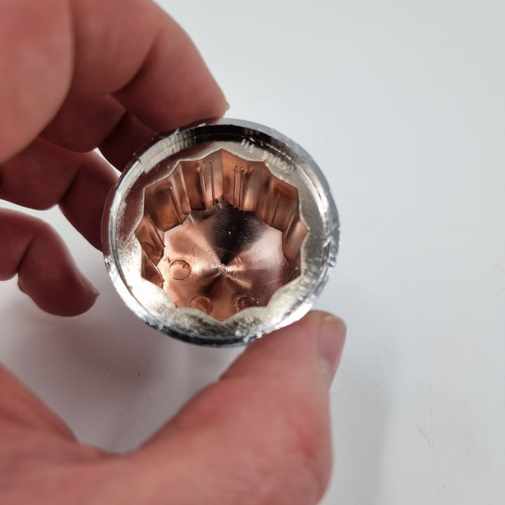 Chassis Bolt Covers, 33mm Chrome Plastic (wont rust)