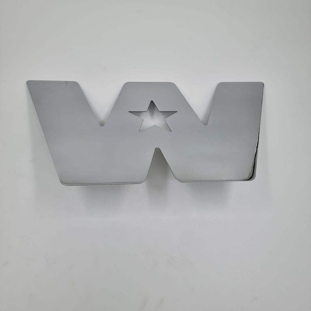 Large Chrome Plated Steel Western Star Cut Out by Grand General USA