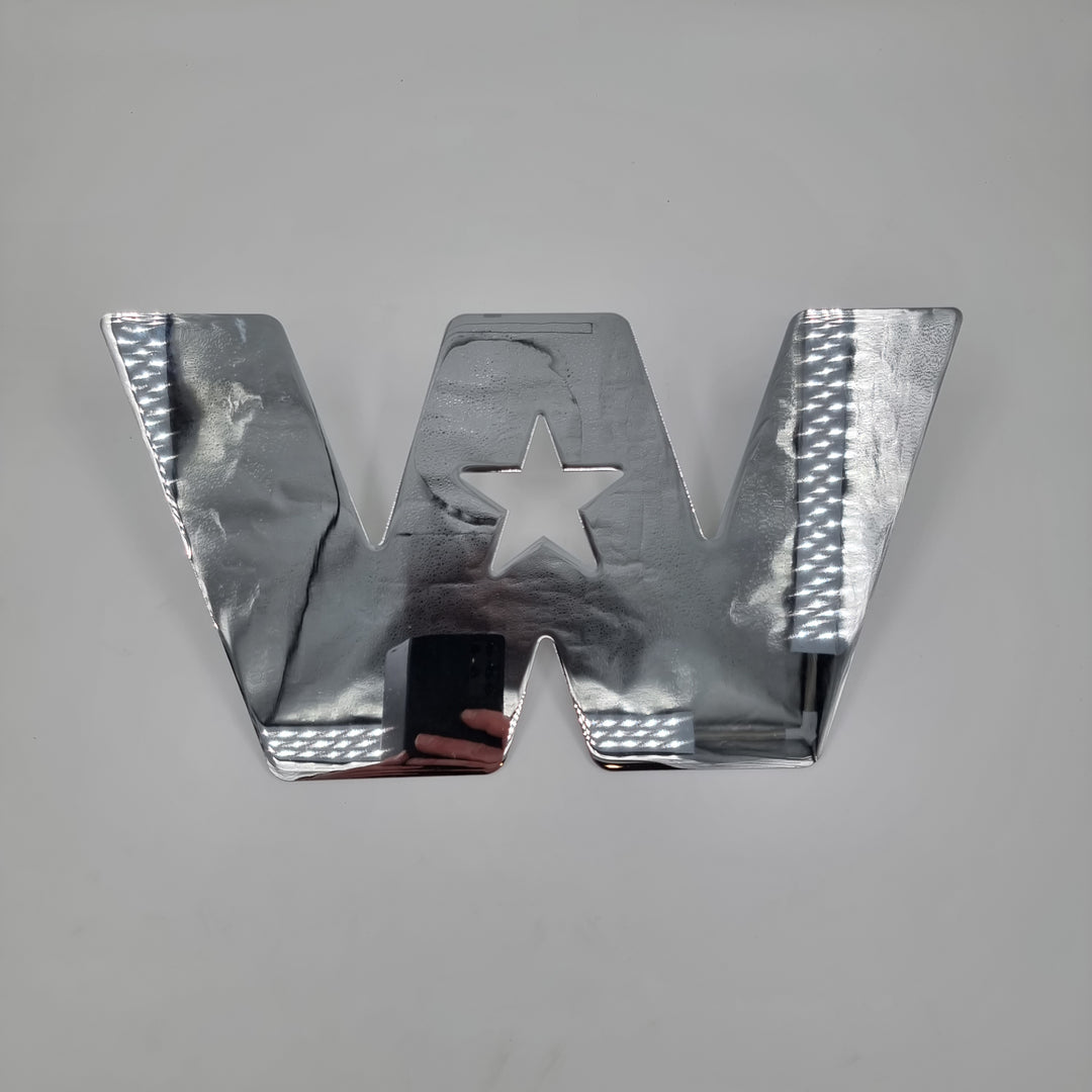 Large Chrome Plated Steel Western Star Cut Out by Grand General USA