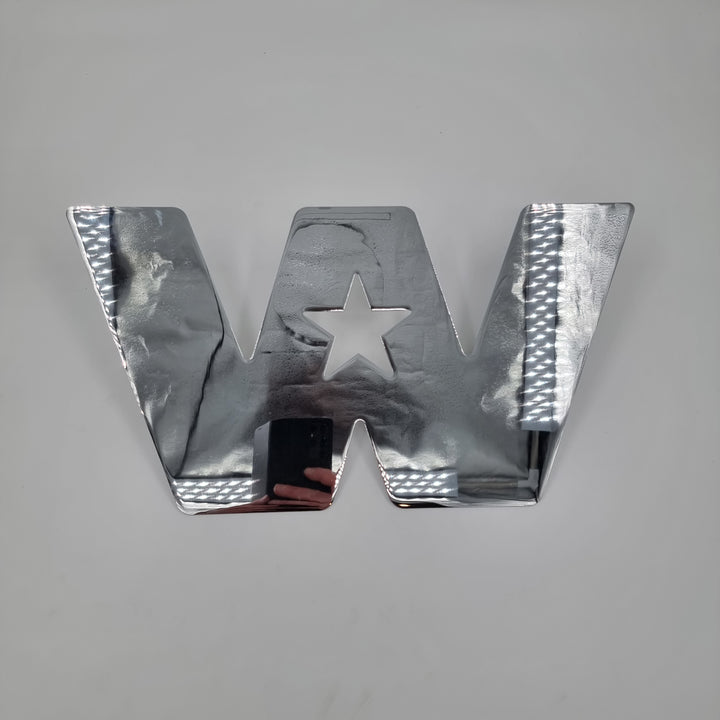 Large Chrome Plated Steel Western Star Cut Out by Grand General USA