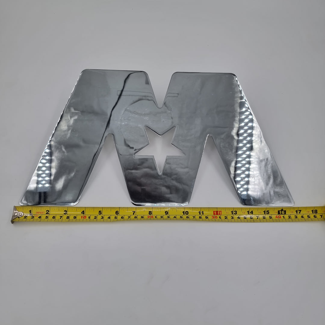 Large Chrome Plated Steel Western Star Cut Out by Grand General USA