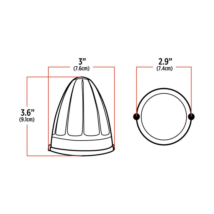 Peterbilt Bullet Cab Clear Amber LED (19 Diodes)