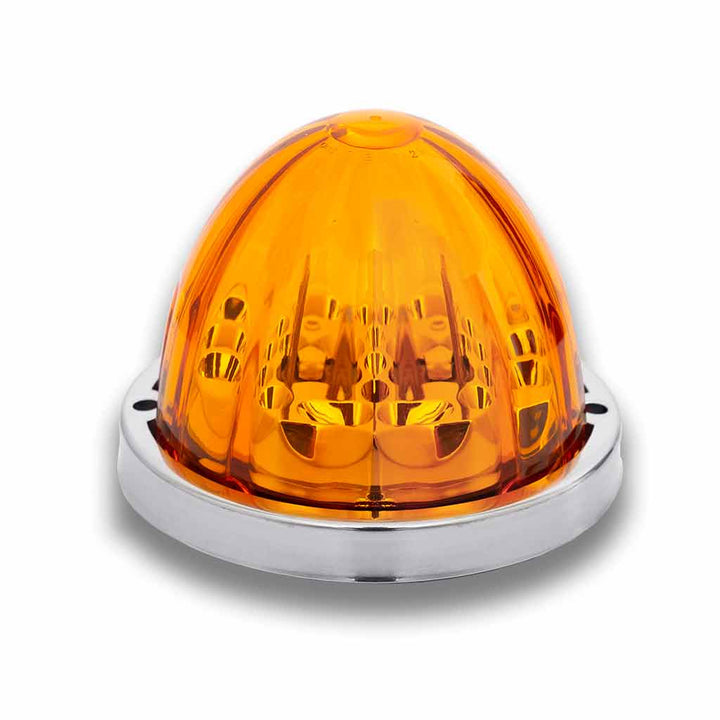 Amber Watermelon LED with Glass Pattern & Lock Ring