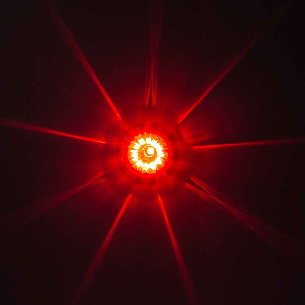 Dual Revolution Red/Purple Watermelon LED with Glass Pattern & Lock Ring