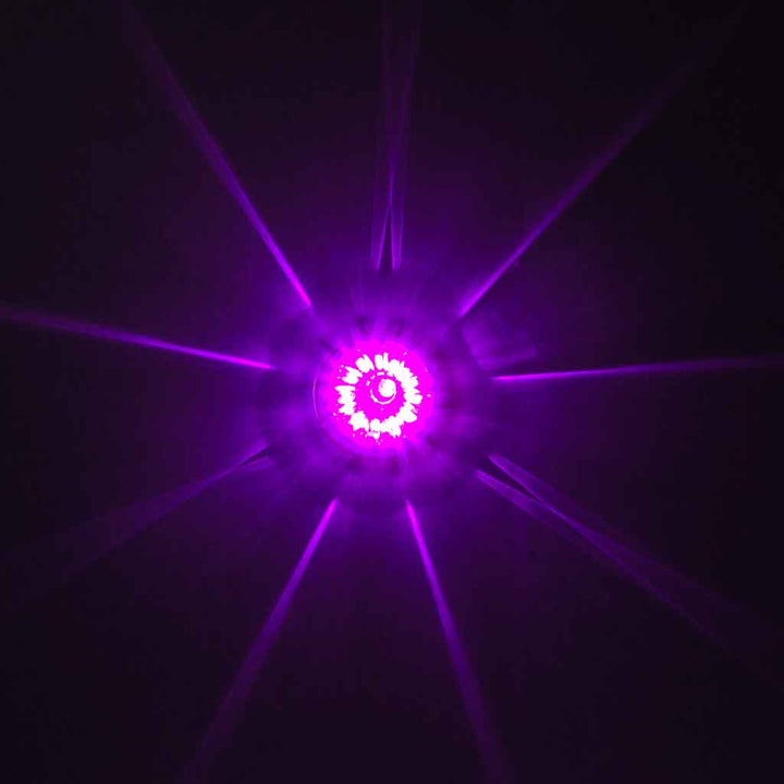 Dual Revolution Red/Purple Watermelon LED with Glass Pattern & Lock Ring