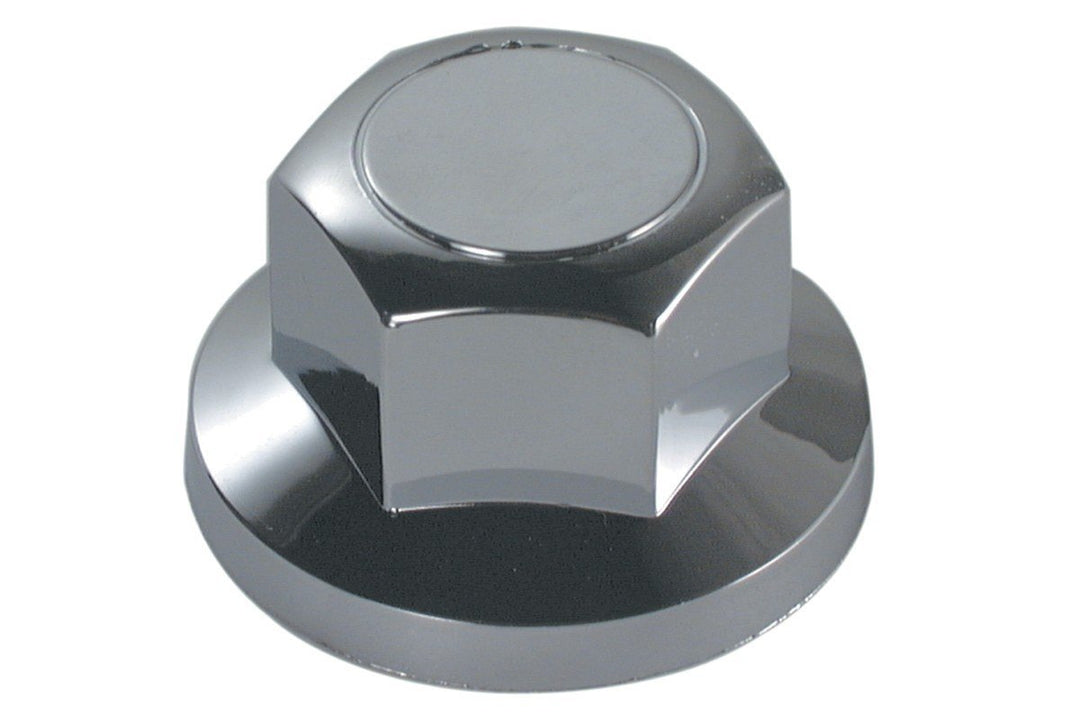 Euro/Japanese  32mm Flat End Chrome Plastic Nut Covers (Box of 20) - won't rust!