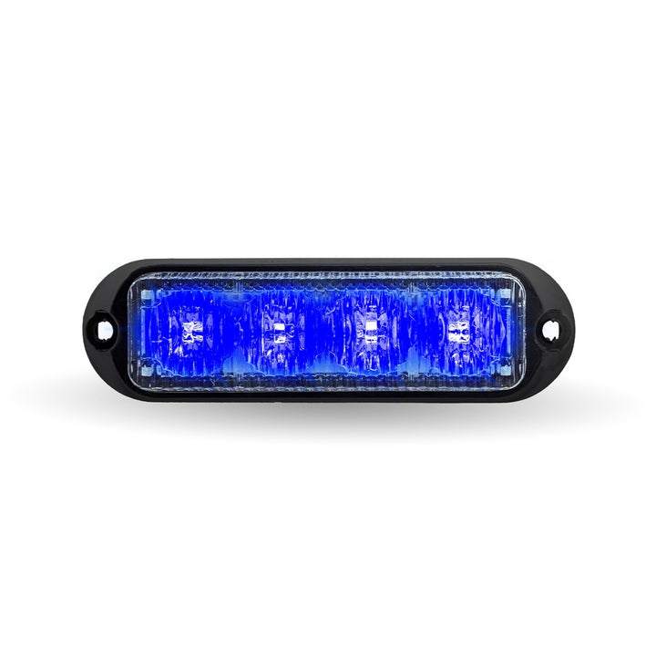 TLED-W34FC- 4-Color Class 1 Directional 4 LED Surface Mount Strobe Light with "L" Bracket (36 Flash Patterns)