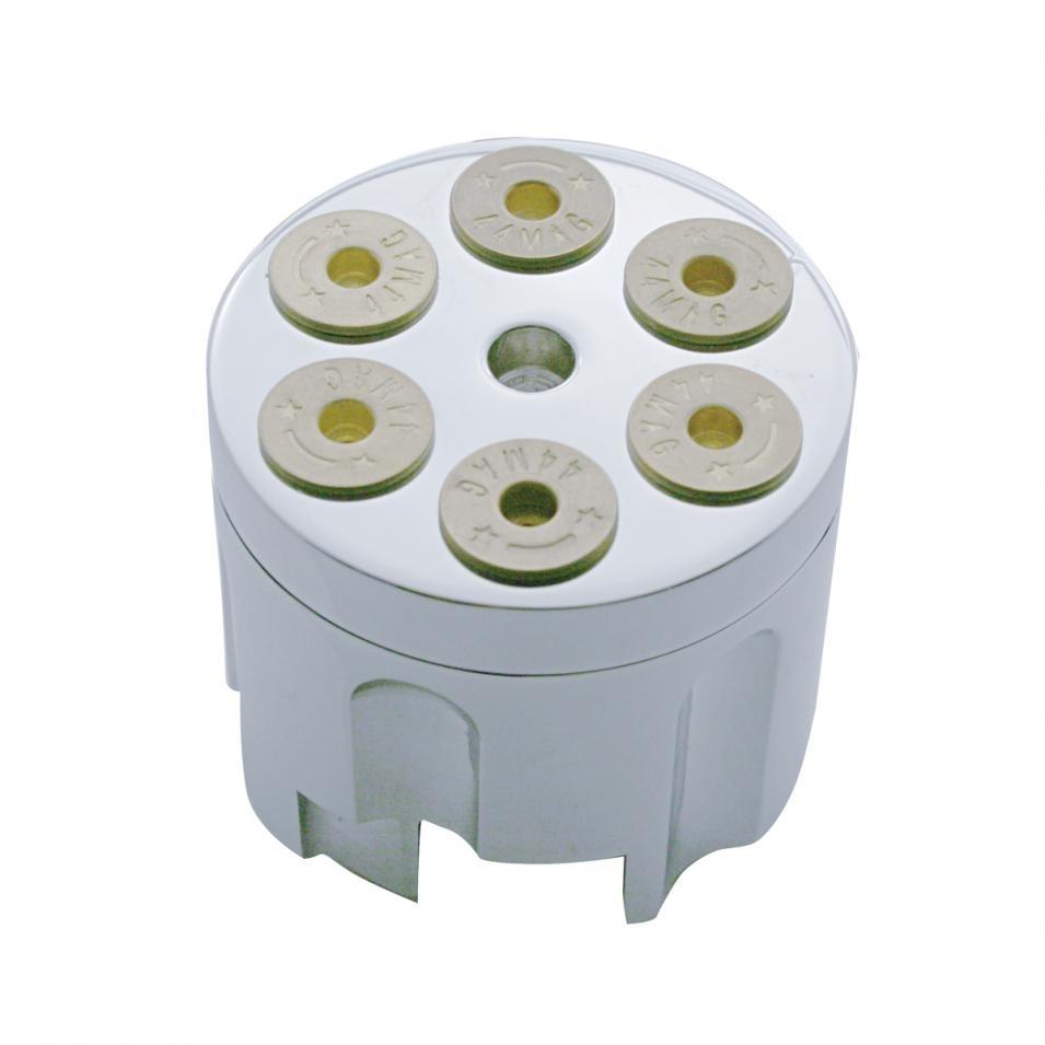 GEAR SHIFT KNOB BULLET CHAMBER STYLE (fits Eaton Fuller Trans. Style 9/10 Speed) CHROME