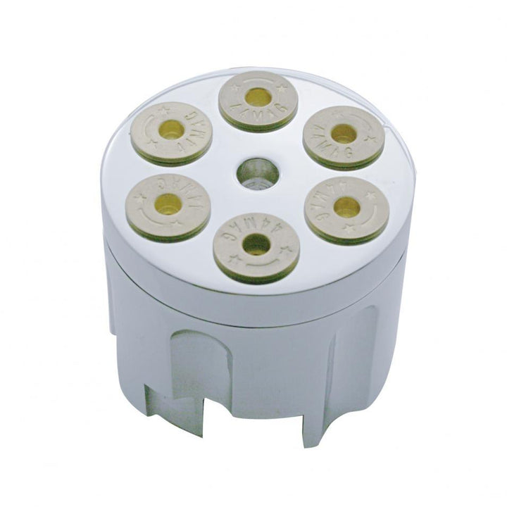 GEAR SHIFT KNOB BULLET CHAMBER STYLE (fits Eaton Fuller Trans. Style 9/10 Speed) CHROME