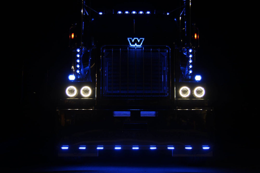 2" Dual Flatline Amber/Blue LED (9 Diodes)