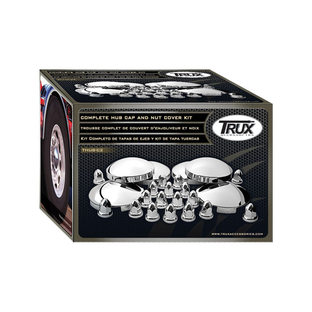 Complete 6x4 Kit - Chrome Metal Push on 33mm