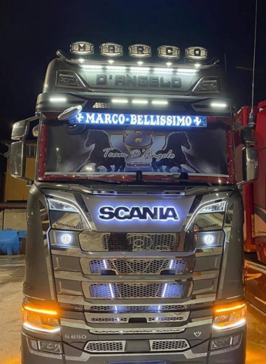 Scania Badge upgrade - Backlit Stainless Steel