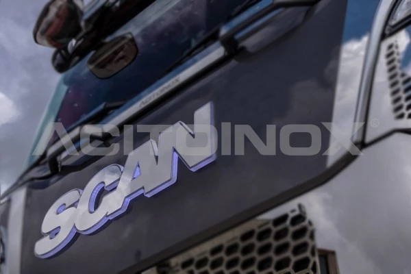 Scania Badge upgrade - Backlit Stainless Steel