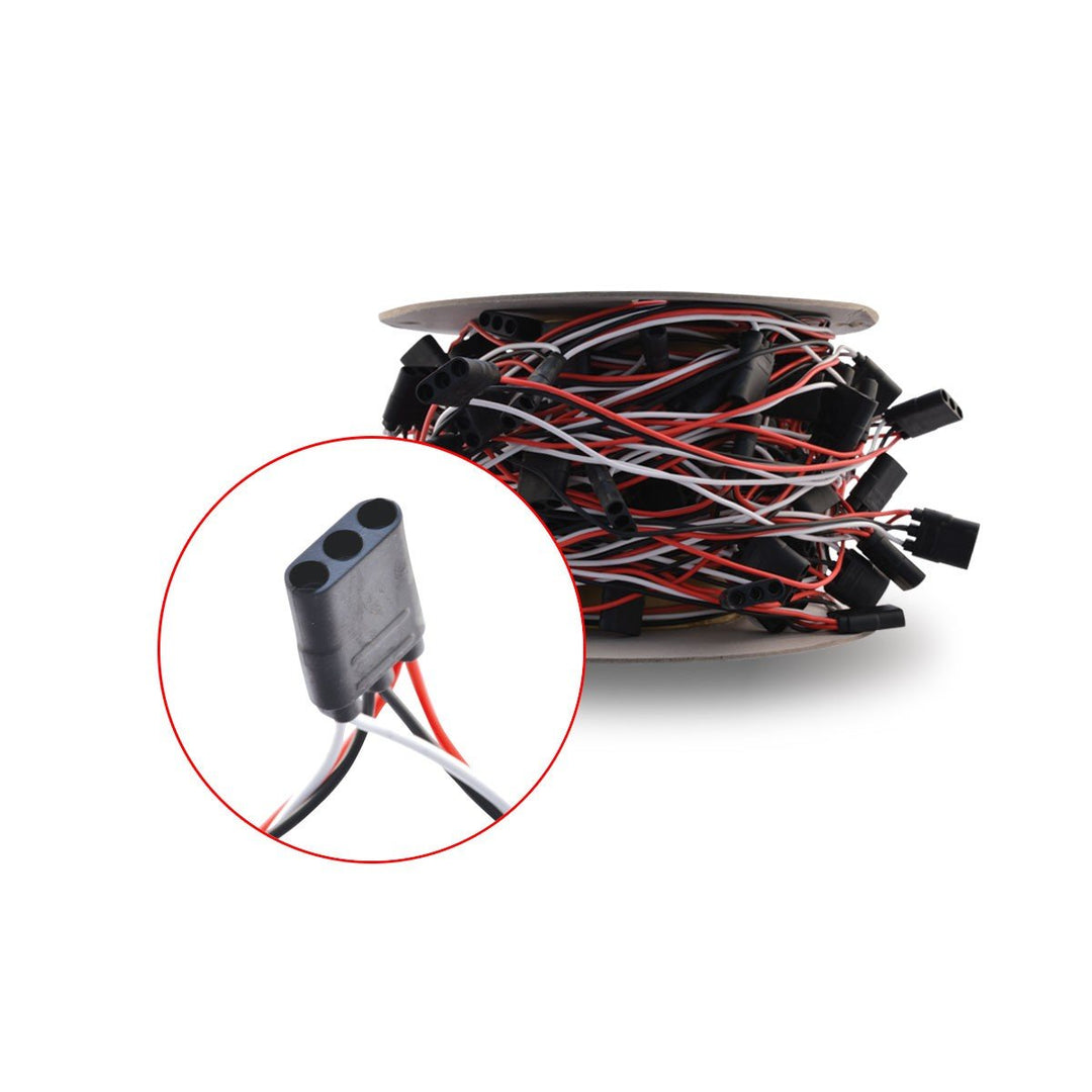 Triple Terminal Pigtail Wire Harness with 8" Spacing (131 Plugs)