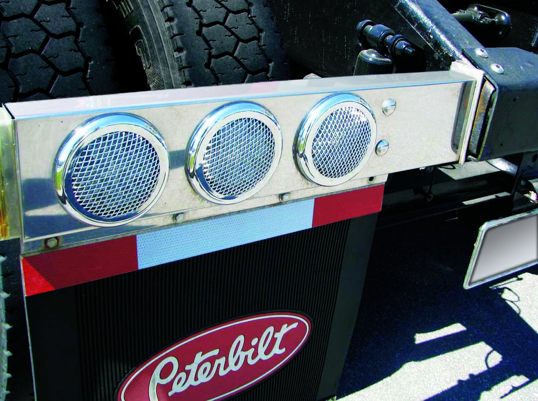 4" Chrome Plastic Mesh Twist-On Bezel"