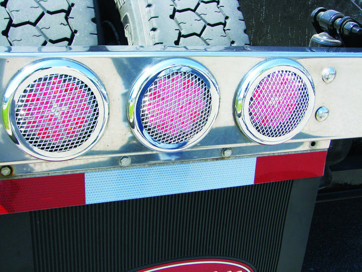 4" Chrome Plastic Mesh Twist-On Bezel"