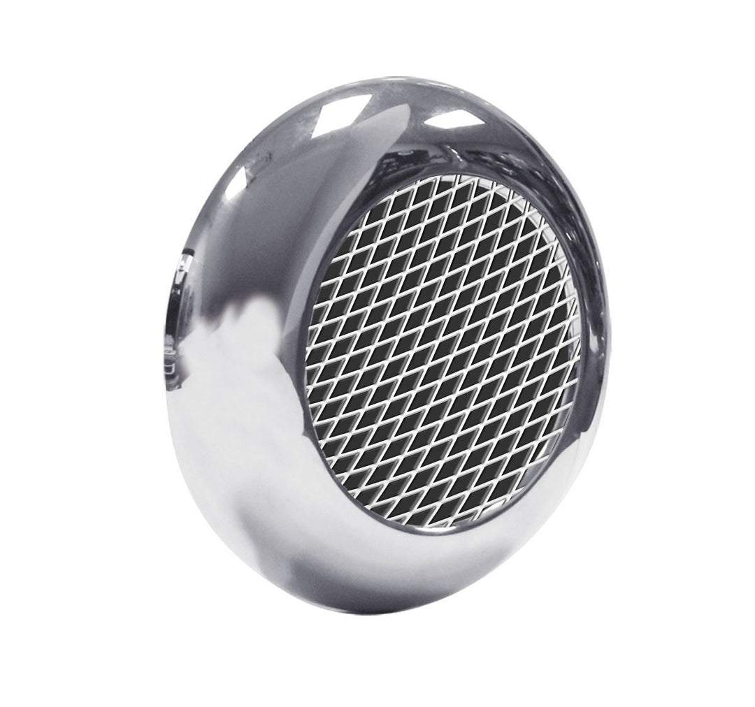 4" Chrome Plastic Mesh Twist-On Bezel"