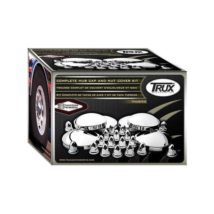 Stainless Steel Front & Rear Hubcap Kit