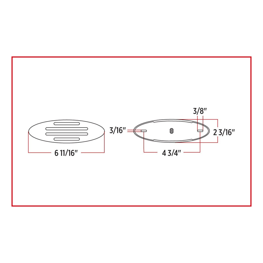 Flatline Gen 4 Marker Amber light, clear lens