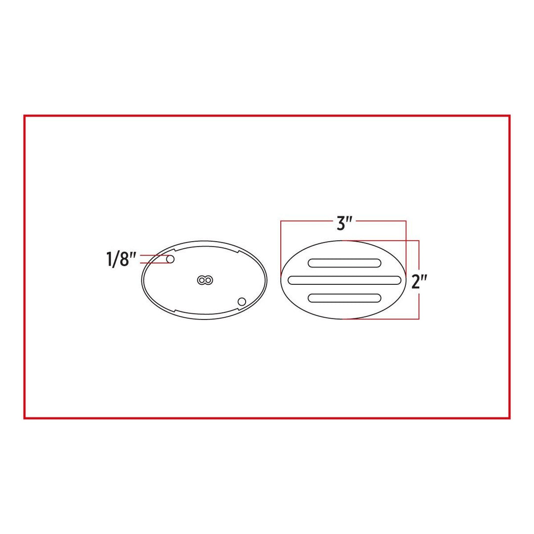Small Marker M3 Dual Flatline Amber/Blue LED (13 Diodes)