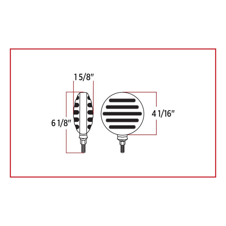 Dual Flatline Double Face Combination Amber/Red/Blue LED