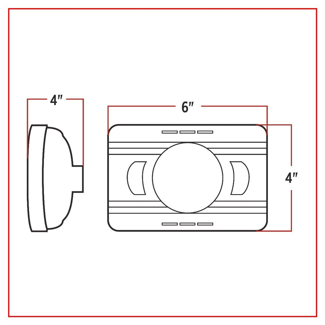 4" x 6" LED Projector Headlight - High Beam