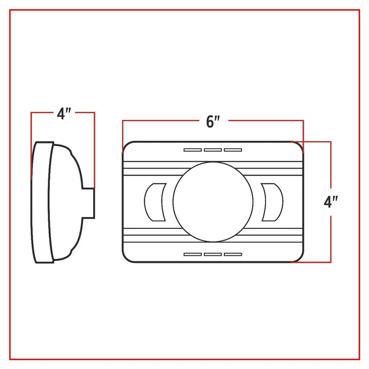 4" x 6" LED Projector Headlight - High Beam