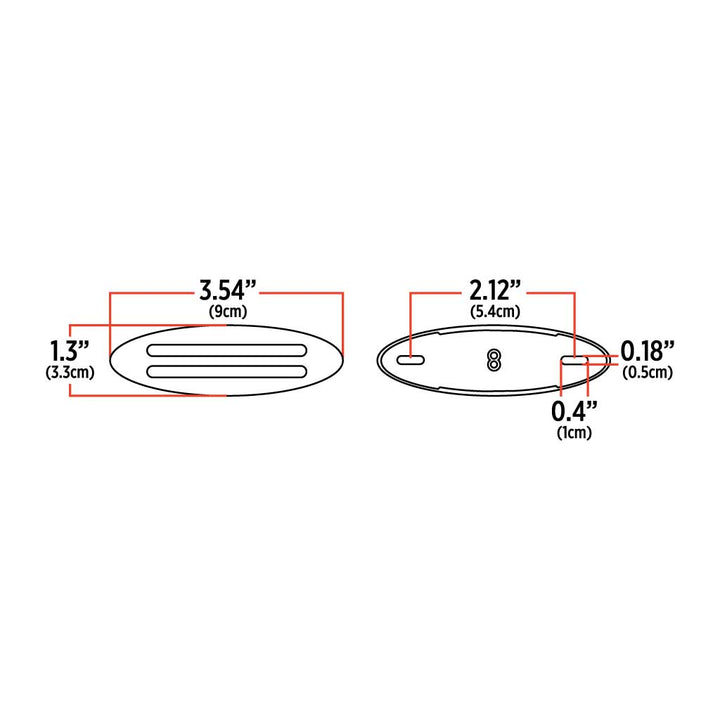 Small Marker Flatline Clear Amber LED (8 Diodes)