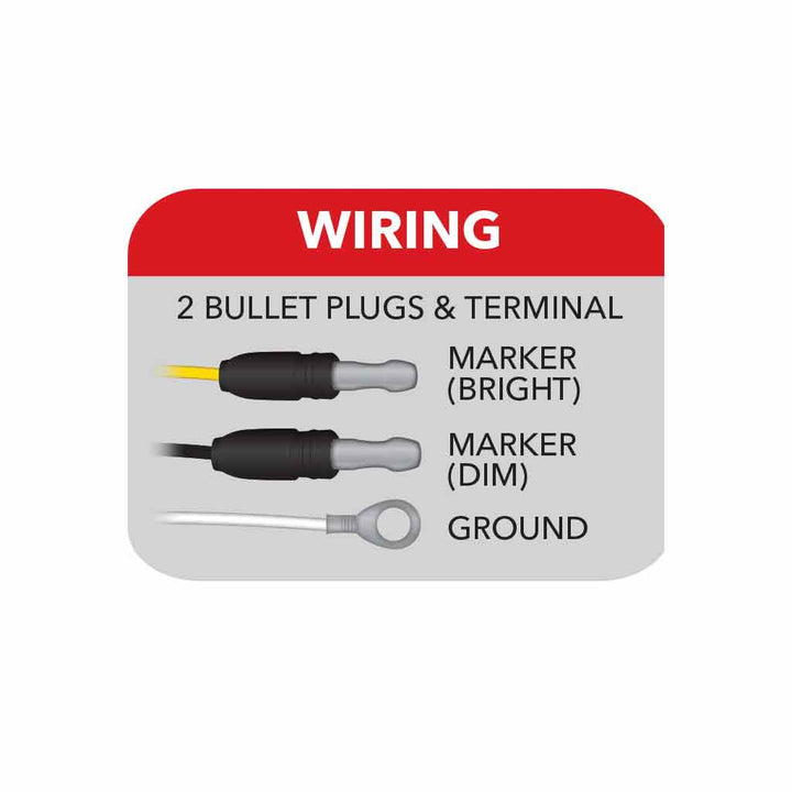 Small Marker Flatline Clear Red LED (8 Diodes)