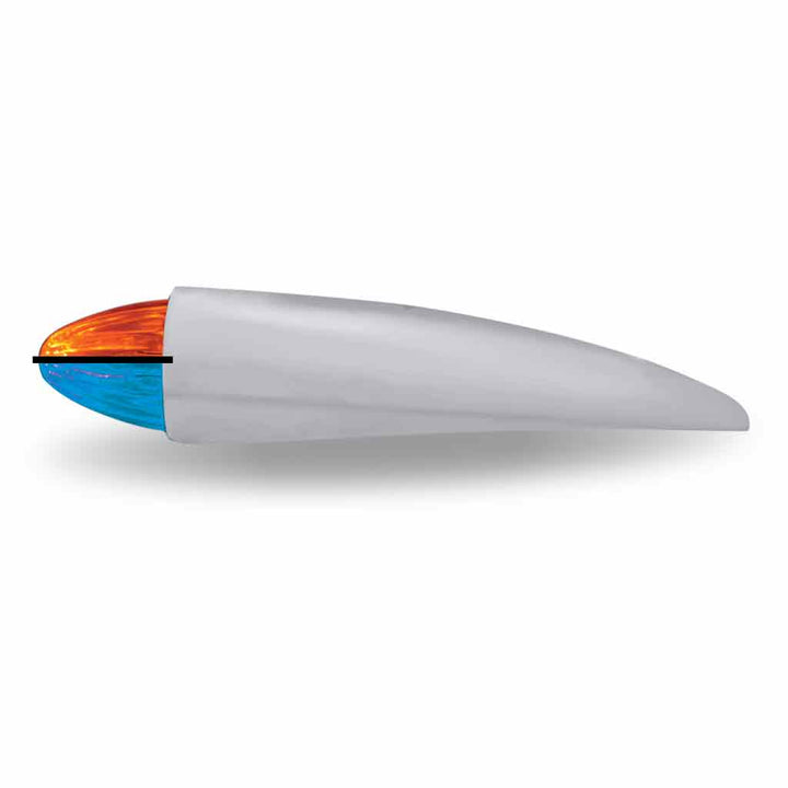 Peterbilt Bullet Dual Revolution Cab LED with Housing (Amber/Blue) (19 Diodes)