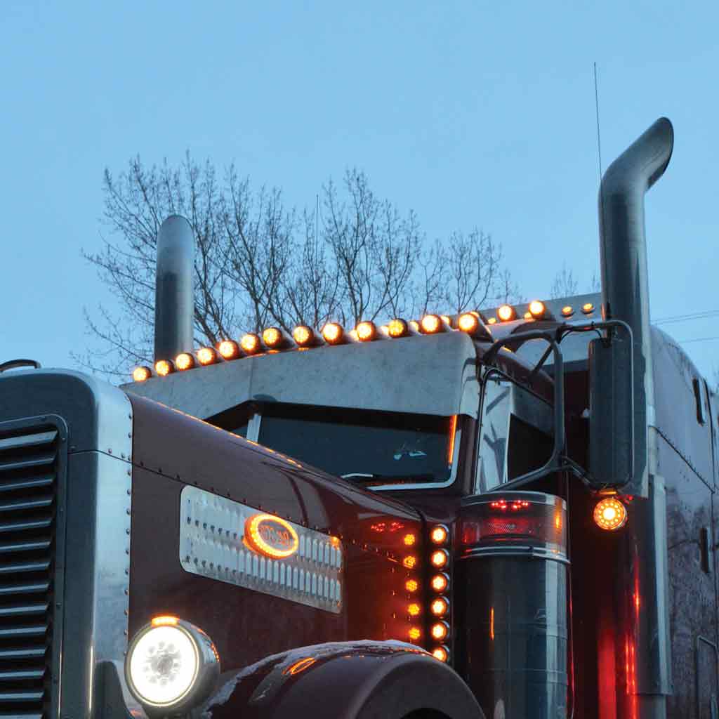 Peterbilt Bullet Cab Clear Amber LED (19 Diodes)