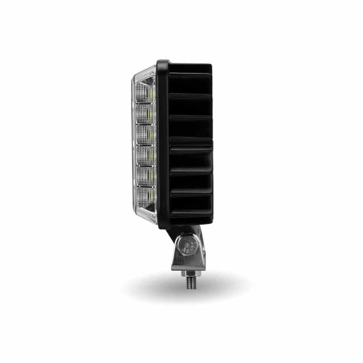 Next Generation Universal White Square Work Light with 360 Degree Side Diodes & Amber Strobe (33 Diodes) - 4000 Lumens