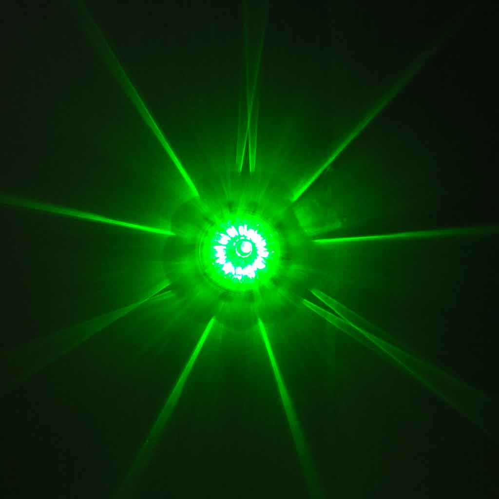 Dual Revolution Red/Green Watermelon LED with Glass Pattern & Lock Ring