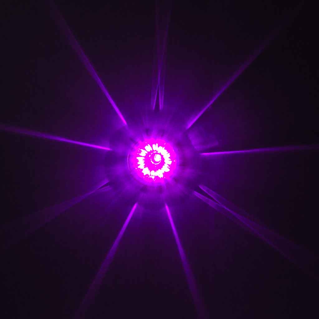 Dual Revolution Red/Purple Watermelon LED with Glass Pattern & Lock Ring